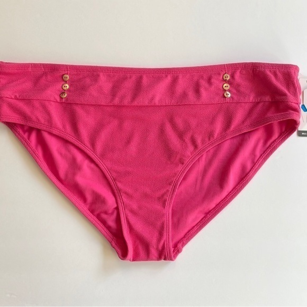 Women’s Time and Tru Button Front Bikini‎ Swimsuit Bottoms Bathing - XL (16-18)
